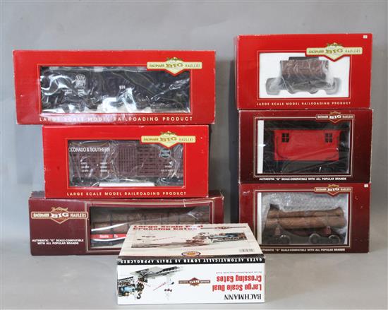 Bachmann Big Haulers G gauge rolling stock; all 17 boxed